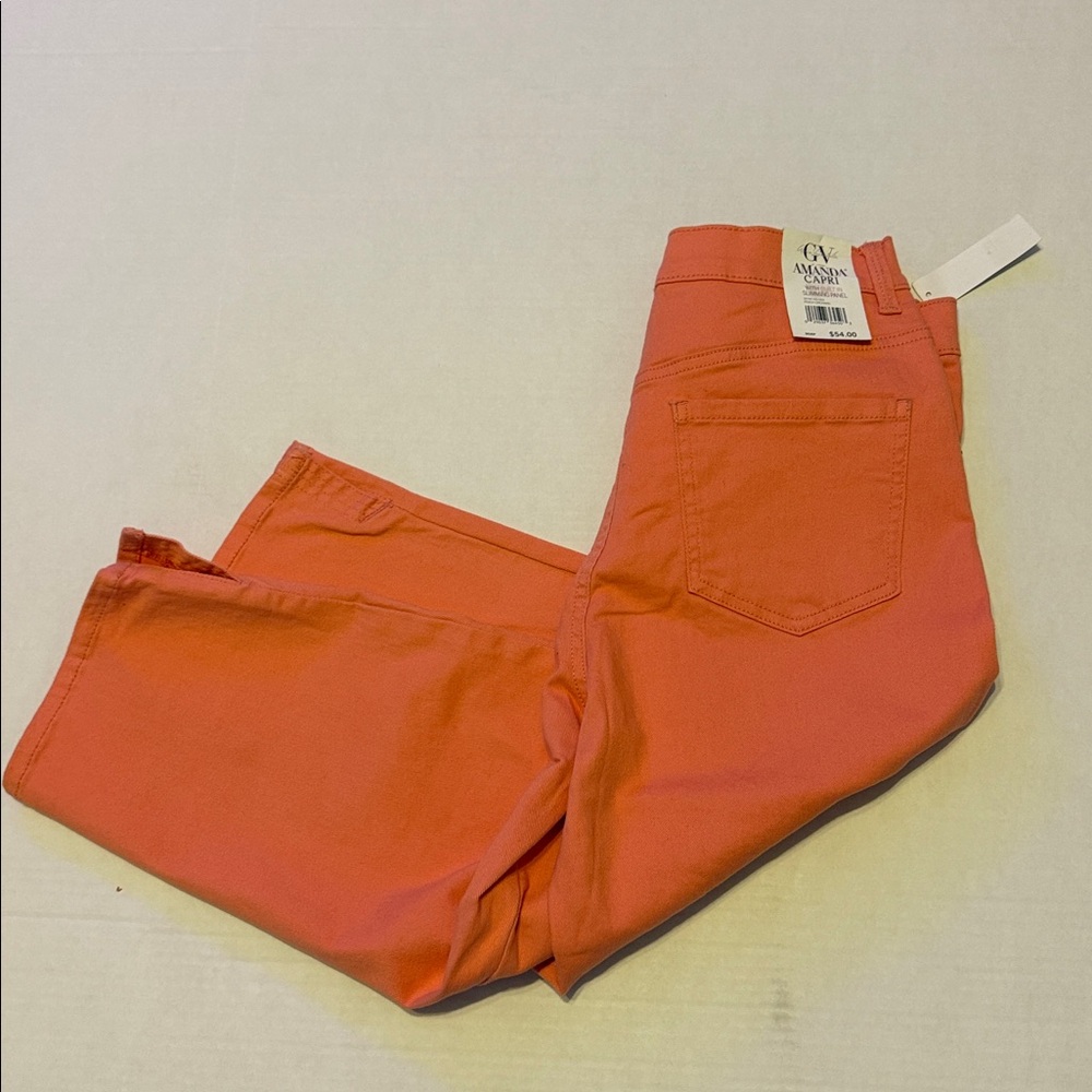 Gloria Vanderbilt Peach Orchard Amanda Capri Jeans - Picture 4 of 5